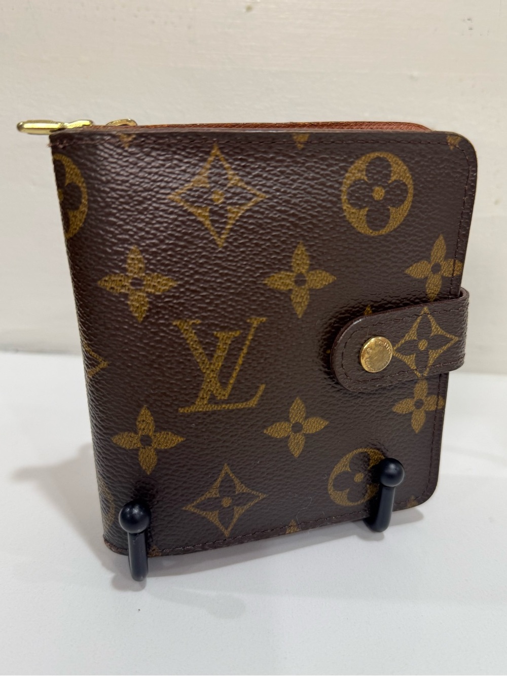 Louis Vuitton Brown Monogram Zip & Snap Card Case